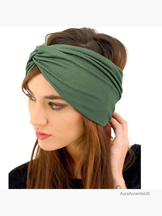 10 Pcs Stretch Knotted Wide Headbands for Women Workout Sport main image 7